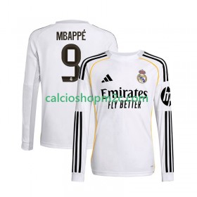 Real Madrid Kylian Mbappé 9 Maglia Prima 2025/2026 Manica Lunga